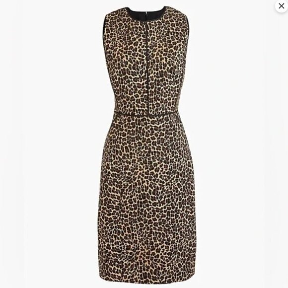 J. Crew Leopard Print Sheath Dress - Picture 1 of 15